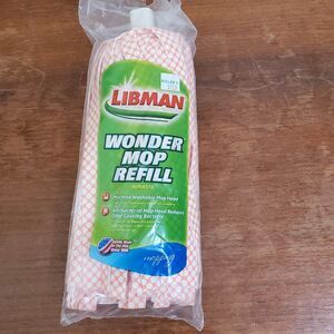 Libman Wonder Mop Refill #02001 Microfiber Gripstrips Machine Washable NEW USA